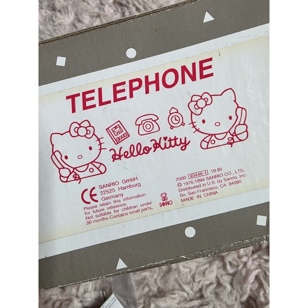 Vintage Hello Kitty Retro Phone 1994 Sanrio Red Telephone - Picture 3 of 8